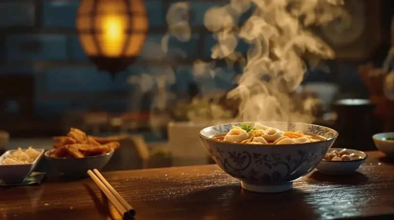 国产综合视频《一碗云吞面的清晨烟火》封面